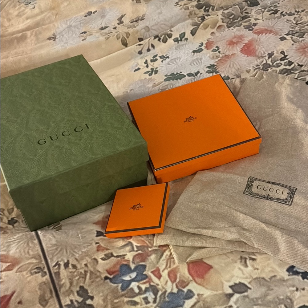 Hermes and Gucci Boxes and Bags
